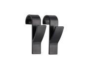 Σετ Γάντζοι Πλαστικοί 2 Τεμαχίων Κρεμάστρα, για το Καλοριφέρ Μπάνιου σε Μαύρο Χρώμα, 9.5x6x2 cm