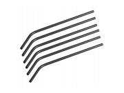 Berlinger Haus Σετ Ανοξείδωτα Επαναχρησιμοποιούμενα Καλαμάκια 6 Τεμ, Black Silver line BH-2984