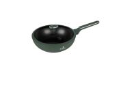 Berlinger Haus Αντικολλητικό Τηγάνι Γουοκ, Wok με Καπάκι 28cm Matte Green Collection BH-8159