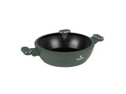 Berlinger Haus Αντικολλητική Ρηχή Κατσαρόλα 28cm με Γυάλινο Καπάκι, Matte Green Collection BH-8163