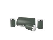 Berlinger Haus Σετ Ψωμιέρα με Δοχεία Καφέ, Ζάχαρης και Τσάι 4 τμχ Ανοξείδωτα, Matte Green BH-6833