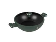 Berlinger Haus Τηγάνι Γουοκ Wok με Καπάκι 30 cm, Matte Green Collection BH-8160