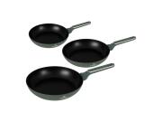 Berlinger Haus Σετ Τηγάνια 3 Τεμ. με Τριπλή Αντικολλητική Επίστρωση, Matte Green Collection BH-8206