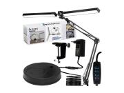 Ρυθμιζόμενο Φωτιστικό Γραφείου με 2 Πηγές Φωτός, με Βάση και Στήριγμα  24W