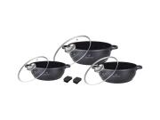 Edenberg Σετ Μαγειρικά Σκεύη 6 τεμαχίων από Αλουμίνιο, με Μαρμάρινη Επίστρωση, EB-8160