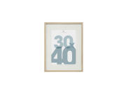 Κορνίζα για Φωτογραφίες με Πασπαρτού και Ξύλινη Μπεζ Λεπτομέρεια, 30x40 cm