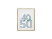 Κορνίζα για Φωτογραφίες με Πασπαρτού και Ξύλινη Μπεζ Λεπτομέρεια, 40x50 cm