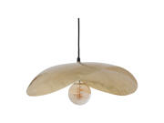 Κρεμαστό Μεταλλικό Φωτιστικό Μονόφωτο Οροφής σε Χρυσό Χρώμα, 56x42x123 cm