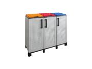 ArtPlast Πλαστική Ντουλάπα Αποθήκευσης και Διαχωρισμού Απορριμμάτων, 102x37x90 cm, F100/ECOLOR