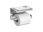 Θήκη Χαρτιού Υγείας με Ράφι για Κινητό, από Ατσάλι, 10x13.5x10 cm