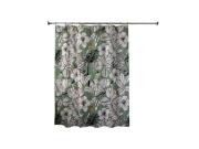 Κουρτίνα Μπάνιου από PEVA με Σχέδιο Τροπικά Φύλλα και Παπαγάλοι, 180x180 cm