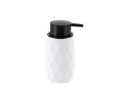 Διανεμητής Σαπουνιού από ABS και Καουτσούκ σε Χρώμα Λευκό Ματ, Χωρητικότητας 210 ml