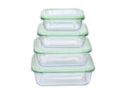 Alpina Σετ Γυάλινων Δοχείων Αποθήκευσης 8τμχ με Αεροστεγές Καπάκι, 370ml έως 1520ml, 26763