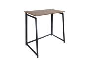 Φορητό Τραπέζι Πτυσσόμενο Για Laptop με Ξύλινη Επιφάνεια και Μεταλλικό Σκελετό, 80x40x75 cm