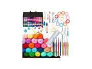 Σετ Πλεξίματος με Βελονάκια, Νήματα και Αξεσουάρ 113 Τεμαχίων με Τσάντα Μεταφοράς XXL