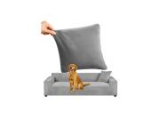 Ελαστικό Κάλυμμα Γωνιακού Καναπέ αδιάβροχο με Μαξιλαροθήκη σε Γκρι Χρώμα, 190-230 cm