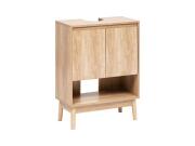 Aria Trade Έπιπλο Μπάνιου Ντουλάπι Δίφυλλο 60x30x80 cm Καφέ