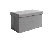 Σκαμπό Σαλονιού με Αποθηκευτικό Χώρο από MDF 110lt  σε Γκρι Χρώμα, 76&#215;38&#215;38 cm