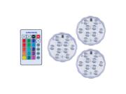 Grundig Σετ Προβολείς LED 3 Τεμ IP65 με Τηλεχειριστήριο και Διαφορετικές Αποχρώσεις, RGB, 34741