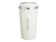 Κούπα Θερμός 510ml για Καφέ και Ροφήματα από Ανοξείδωτο Ατσάλι LCD, Σε Λευκό Χρώμα, 9x9x17 cm