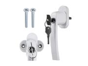 Λαβή Παραθύρου με Κλειδί Ασφαλείας για Παιδικό Δωμάτιο και Μπαλκόνι σε Λευκό Χρώμα