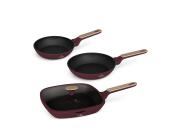 Berlinger Haus Σετ Τηγάνια 3 Τεμ και Γκριλ με Αντικολλητική Επίστρωση, Leonardo Collection, BH-8304
