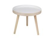 Στρογγυλό Βοηθητικό Τραπέζι Σαλονιού με Ξύλινη Επιφάνεια, 40x36 cm, Side Table
