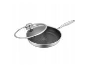 Edenberg Ανοξείδωτο Τηγάνι 24cm με Γυάλινο Καπάκι και Αντικολλητική Επίστρωση Honeycomb, EB-7644