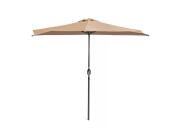 Ημικυκλική Ομπρέλα Κήπου Βεράντας, Χειροκίνητη με Μανιβέλα, 266.7x137.2 cm