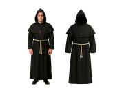 Αποκριάτικη Κάπα με Κουκούλα Στολή Μοναχού σε Μαύρο Χρώμα από Πολυεστέρα, 60x130 cm