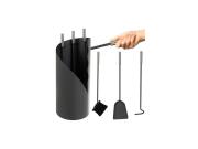 Kaminer Σετ Εργαλείων Τζακιού 3 Τεμαχίων με Βάση Αποθήκευσης, 23x60 cm, 25970