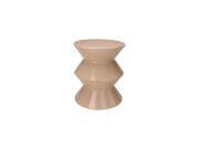 Βοηθητικό Τραπεζάκι Μεταλλικό Κομοδίνο Γυαλιστερό σε Χρώμα της Άμμου, 31x31x36 cm, Side Table