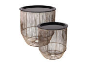 Σετ Βοηθητικά Τραπεζάκια σαλονιού 2 τεμαχίων, Μεταλλικά, 35x35x35.5 cm