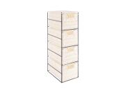 Μεταλλική Συρταριέρα Μπάνιου με 4 Καλάθια σε Λευκό Χρώμα, 18x64 cm