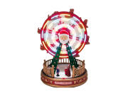 Χριστουγεννιάτικο Διακοσμητικό Ρόδα Λούνα Πάρκ, με Κίνηση, Led Φωτισμό και Usb, 19.5x19.5x28.5 cm