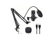 Σετ Επαγγελματικό Μικρόφωνο συμπυκνωτή USB με βάση, 42x24x7.2 cm