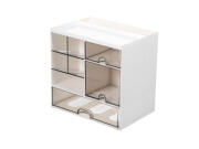 Οργανωτής Γραφείου με Χωρίσματα, από Πλάστικό, σε Λευκό Χρώμα, 20.3x14.3x20.3 cm