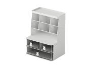 Οργανωτής Γραφείου με Χωρίσματα, από Πλάστικό, σε Λευκό Χρώμα, 22.3x17x30 cm