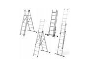 Πτυσσόμενη Σκάλα από Αλουμίνιο 3x7 με Ζώνες Ασφαλείας και Μέγιστο Φορτίο 150 kg