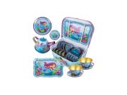 Σετ Παιδικό Τσαγιού Γοργόνα σε Βαλιτσάκι Μεταλλικό και Ξύλινο με Κούπες και Αξεσουάρ 9 Τεμαχίων