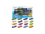 Σετ Μεταλλικά Αυτοκινητάκια 16 Τεμαχίων 1:64 σε Πολύχρωμα Χρώματα, 3x7.5x2 cm