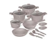 Berlinger Haus BH-8111N Σετ Αντικολλητικά Μαγειρικά Σκεύη 15 Τεμ Taupe Collection