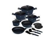 Berlinger Haus BH-8382 Σετ Αντικολλητικά Μαγειρικά Σκεύη 15 Τμχ Deep Sea Collection