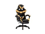 Gaming Καρέκλα Γραφείου Bucket με Υποπόδιο, Περιστρεφόμενη, Έως 150kg, 45x112-122 cm