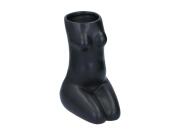 Arti Casa Διακοσμητικό Βάζο 21cm από Δολομίτη, σε Σχήμα Γονατιστή Γυναικεία Φιγούρα, 22405 Μαύρο