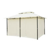 Κιόσκι Κήπου με Μεταλλικό Σκελετό και Διπλή Οροφή 400 x 300 x 265 cm Outsunny 01-0154