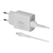 Φορτ Ταξιδίου Devia RLC-52612W-Διπλή Έξοδο USB A&Καλώδιο Lightning EC406 1m SmartSeries Λευκό