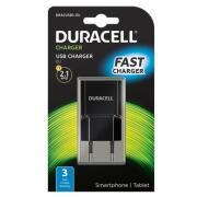 Φορτιστής Ταξιδίου Duracell με Έξοδο USB 2.1A Μαύρο