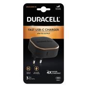 Φορτιστής Ταξιδίου Duracell PD 20W με Έξοδο USB C Μαύρο