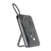 Devia EP203 Φορτιστής Ανάγκης Magnetic 4-σε-1 22.5W 10000mAh με Βραχίονα Στήριξης & Ενσωματωμένο Καλώδιο Extreme Speed Γκρι